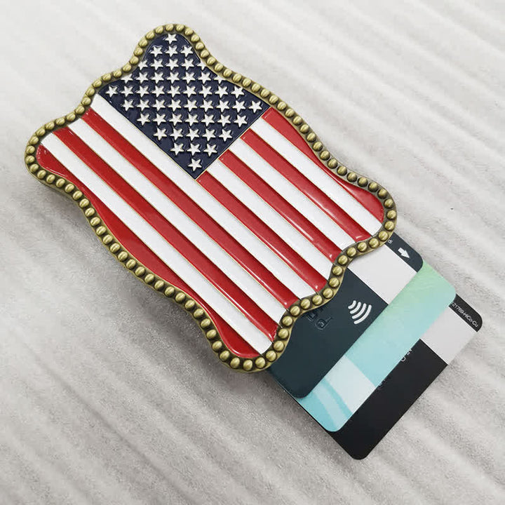 Herren DIY Kreativer Ledergürtel mit amerikanischer Flagge