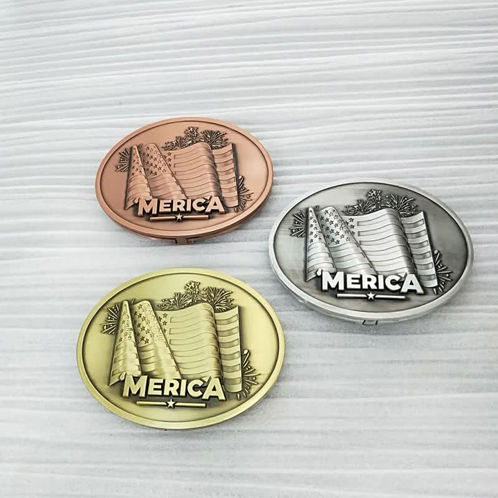 Herren DIY Merica Pride Flag Kreativer Bierhalter Schnalle Ledergürtel