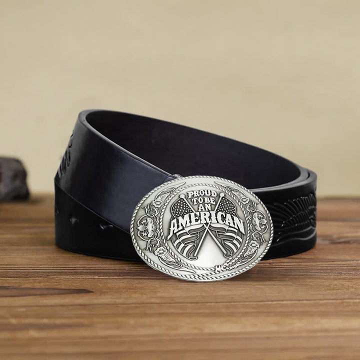 DIY-Ledergürtel für Herren mit zwei amerikanischen Flaggen, kreativer Bierhalter-Schnalle