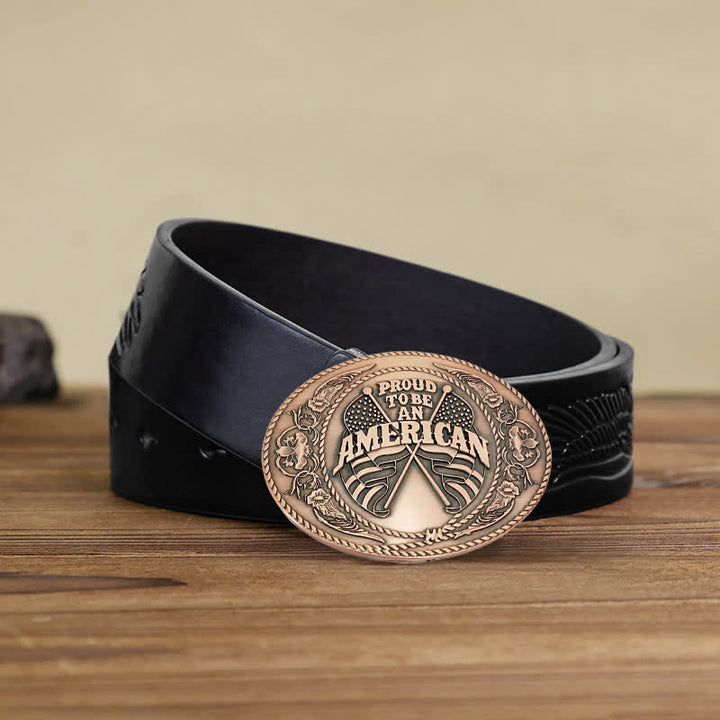DIY-Ledergürtel für Herren mit zwei amerikanischen Flaggen, kreativer Bierhalter-Schnalle