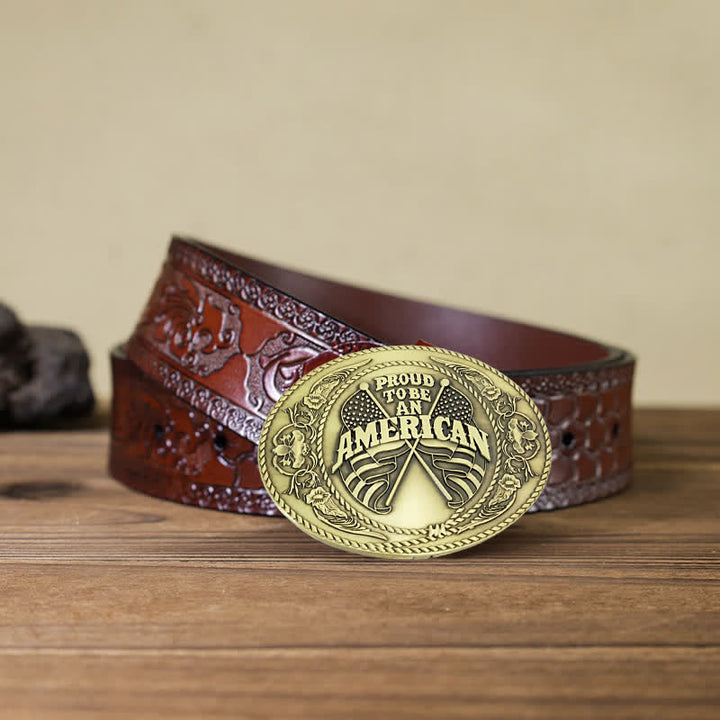 DIY-Ledergürtel für Herren mit zwei amerikanischen Flaggen, kreativer Bierhalter-Schnalle