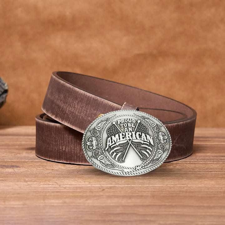 DIY-Ledergürtel für Herren mit zwei amerikanischen Flaggen, kreativer Bierhalter-Schnalle