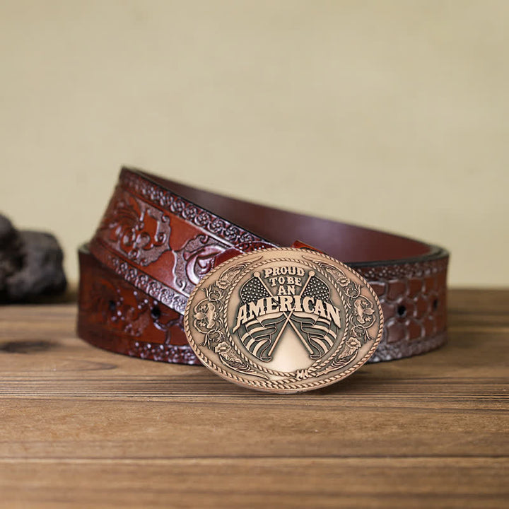 DIY-Ledergürtel für Herren mit zwei amerikanischen Flaggen, kreativer Bierhalter-Schnalle