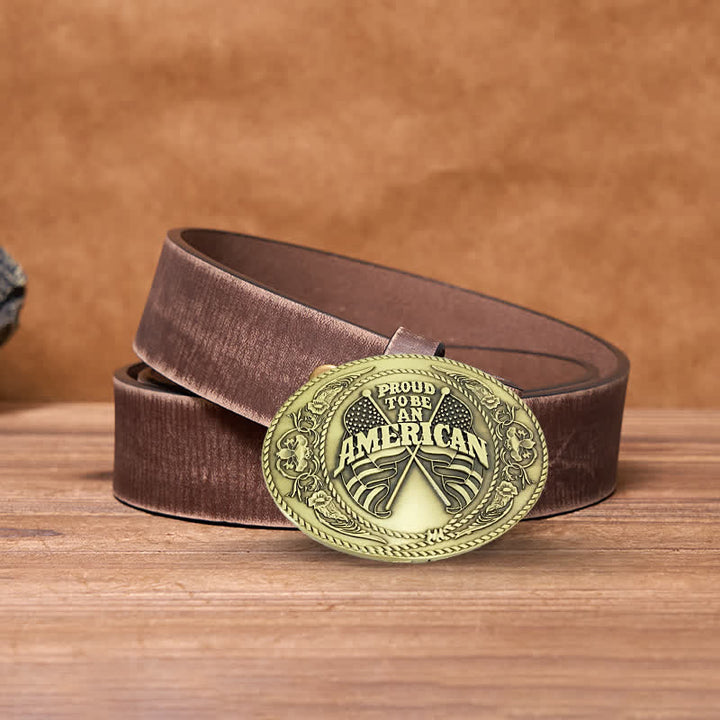 DIY-Ledergürtel für Herren mit zwei amerikanischen Flaggen, kreativer Bierhalter-Schnalle