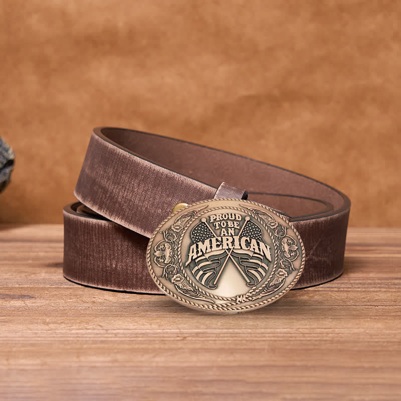 DIY-Ledergürtel für Herren mit zwei amerikanischen Flaggen, kreativer Bierhalter-Schnalle