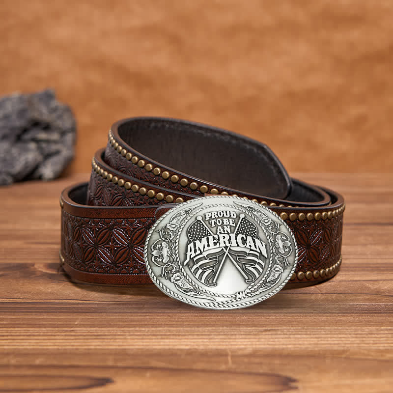DIY-Ledergürtel für Herren mit zwei amerikanischen Flaggen, kreativer Bierhalter-Schnalle