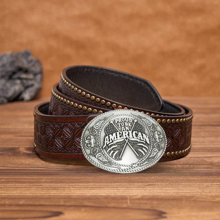 DIY-Ledergürtel für Herren mit zwei amerikanischen Flaggen, kreativer Bierhalter-Schnalle