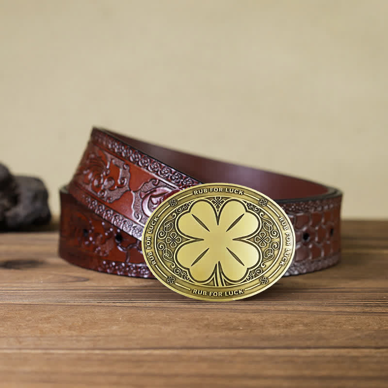 Herren DIY Rub For Luck Kreativer Bierhalter Schnalle Ledergürtel