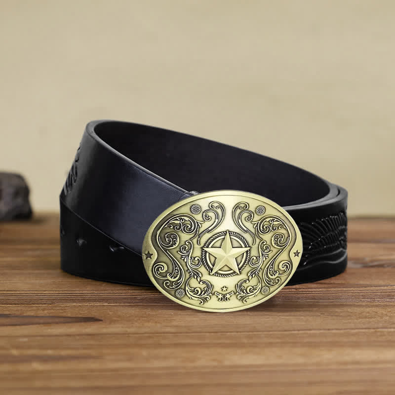 Herren DIY Western Star Kreativer Bierhalter Schnalle Ledergürtel