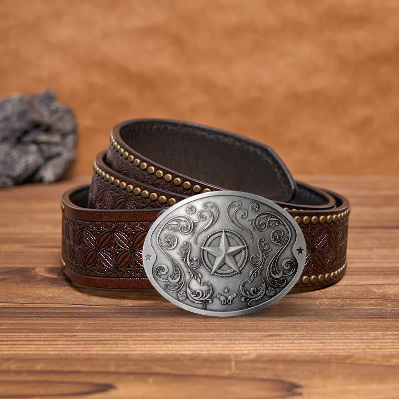 Herren DIY Western Star Kreativer Bierhalter Schnalle Ledergürtel