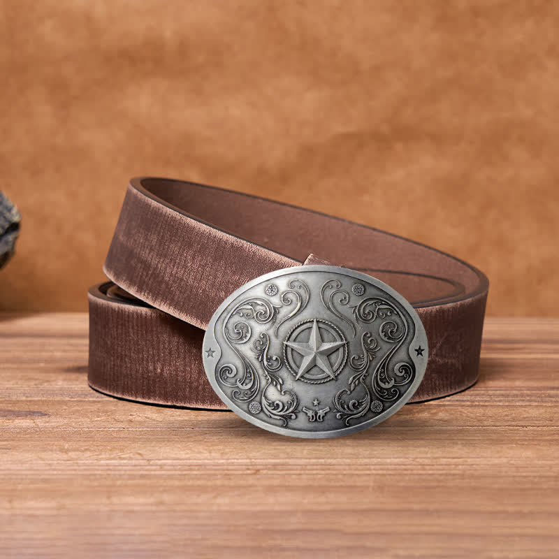 Herren DIY Western Star Kreativer Bierhalter Schnalle Ledergürtel