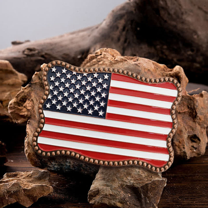 Herren DIY Kreativer Ledergürtel mit amerikanischer Flagge