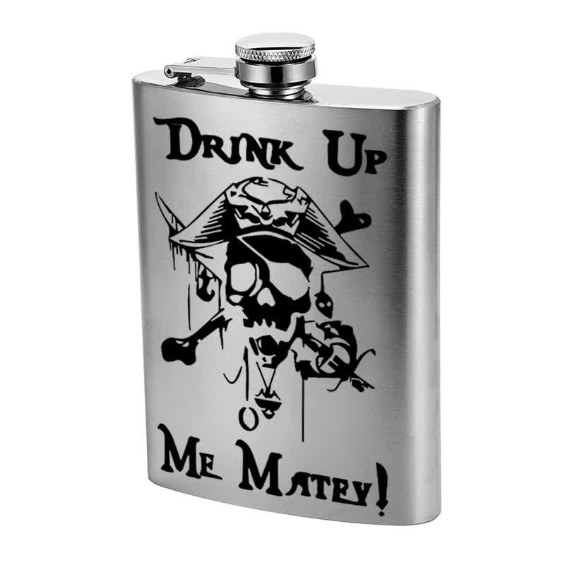 3–8 oz Piratenschädel Getränk Laser Muster Edelstahl tragbare Flasche - image 9