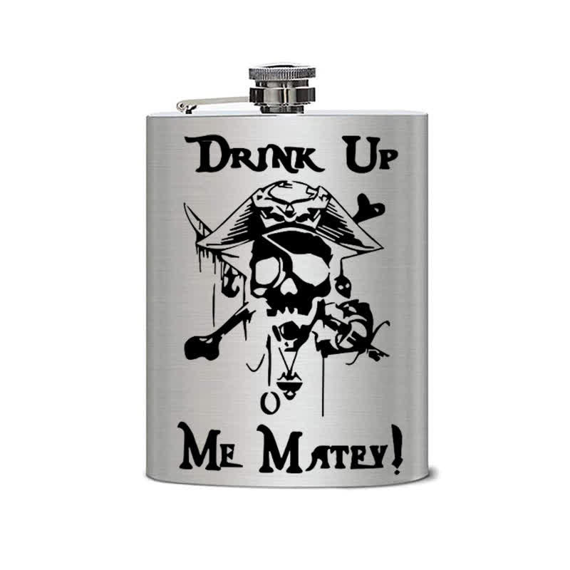 3–8 oz Piratenschädel Getränk Laser Muster Edelstahl tragbare Flasche - image 8