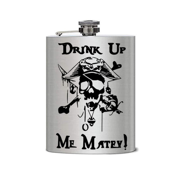 3–8 oz Piratenschädel Getränk Laser Muster Edelstahl tragbare Flasche - image 8