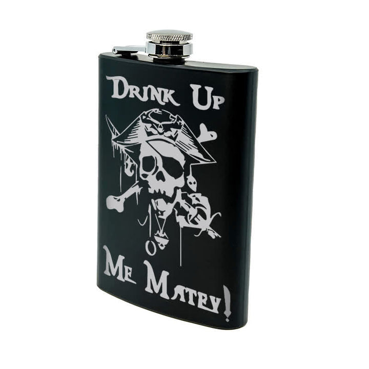 3–8 oz Piratenschädel Getränk Laser Muster Edelstahl tragbare Flasche - image 4