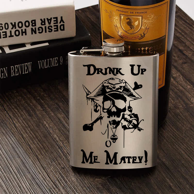 3–8 oz Piratenschädel Getränk Laser Muster Edelstahl tragbare Flasche - image 7