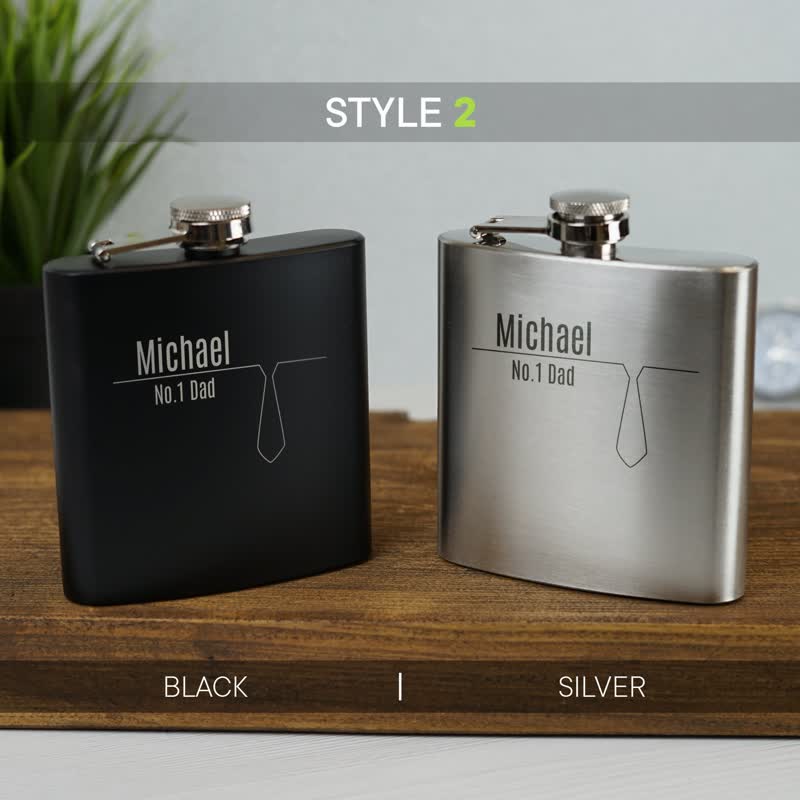 3-8 oz Tragbarer Flachmann aus Edelstahl mit personalisierter Gravur