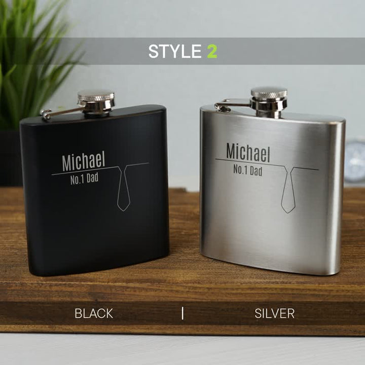 3-8 oz Tragbarer Flachmann aus Edelstahl mit personalisierter Gravur