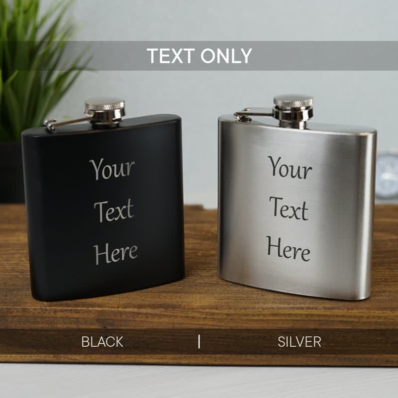 3-8 oz Tragbarer Flachmann aus Edelstahl mit personalisierter Gravur