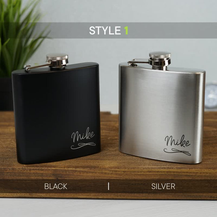 3-8 oz Tragbarer Flachmann aus Edelstahl mit personalisierter Gravur
