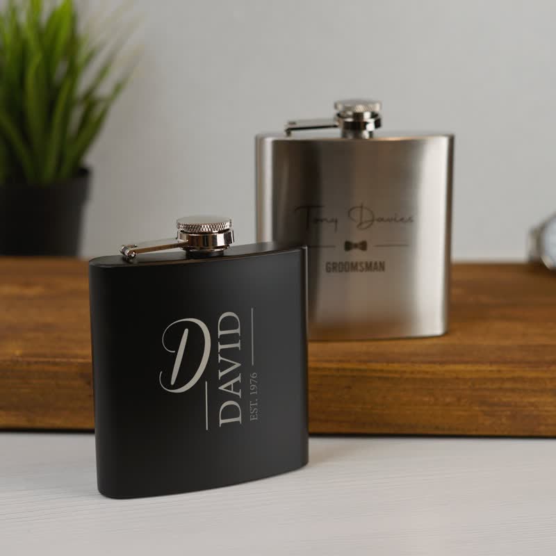 3-8 oz Tragbarer Flachmann aus Edelstahl mit personalisierter Gravur
