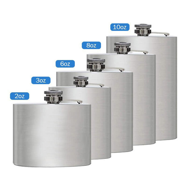 3-8 oz Tragbarer Flachmann aus Edelstahl mit personalisierter Gravur