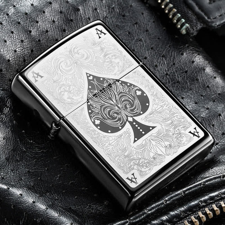Lucky Poker DIY Verstecktes Messer Gürtelschnalle Feuerzeugschnalle Feuerzeug Bundle Set