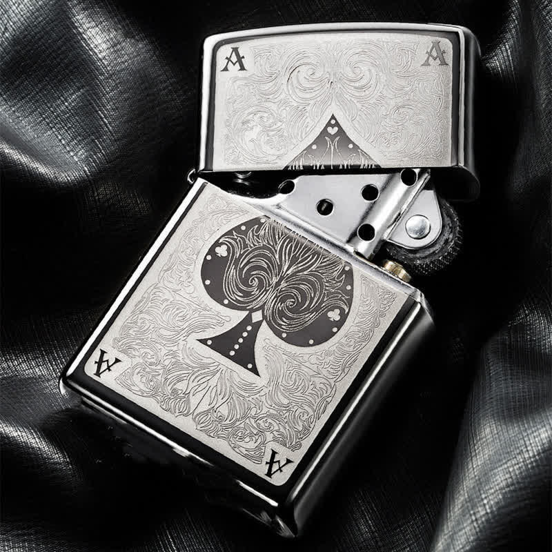 Lucky Poker DIY Verstecktes Messer Gürtelschnalle Feuerzeugschnalle Feuerzeug Bundle Set