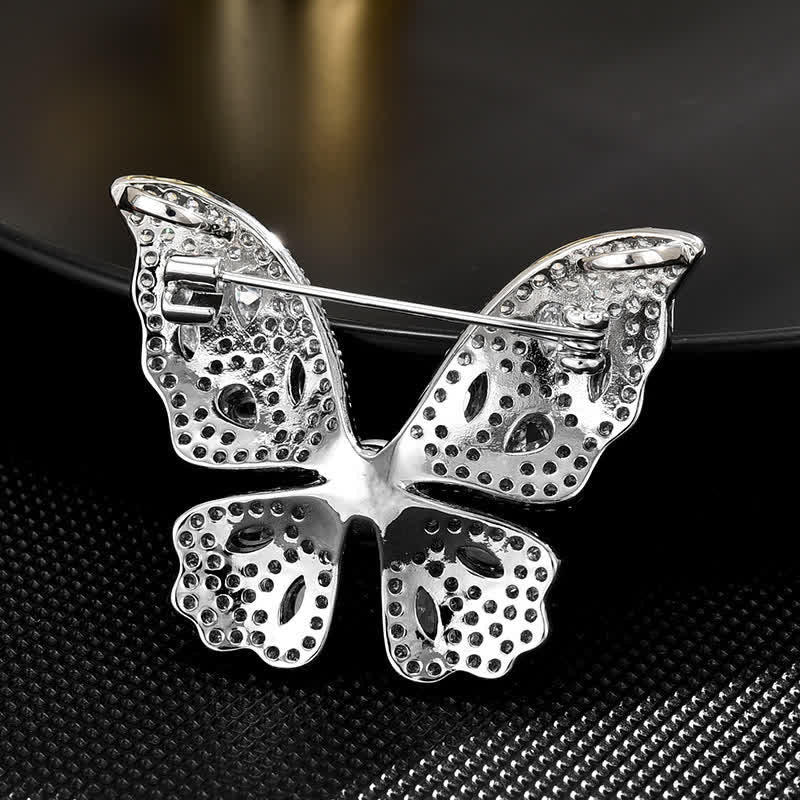 Funkelnde Schmetterlingsbrosche mit Zirkonia für Damen