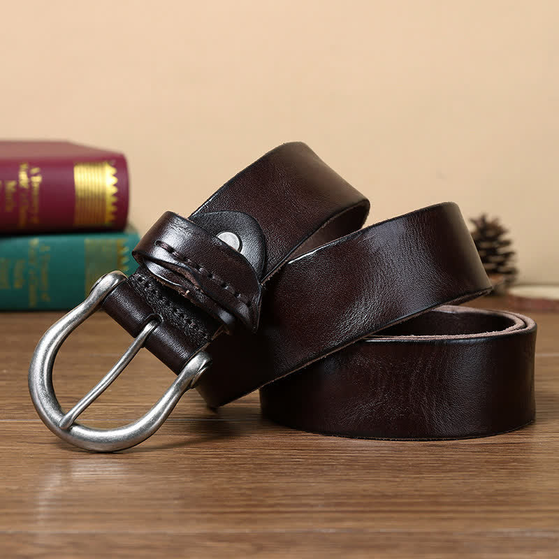 Vielseitiger, modischer, schlichter Gürtel aus Distressed-Leder