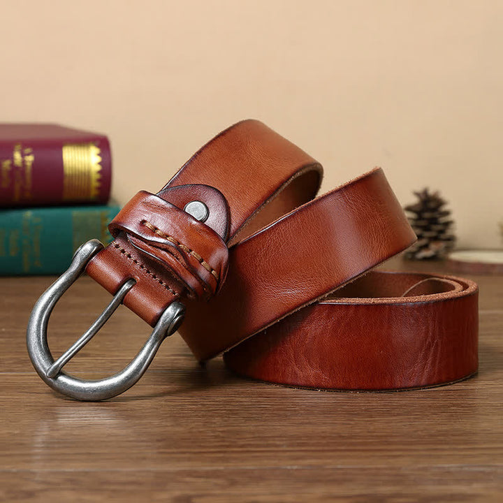 Vielseitiger, modischer, schlichter Gürtel aus Distressed-Leder