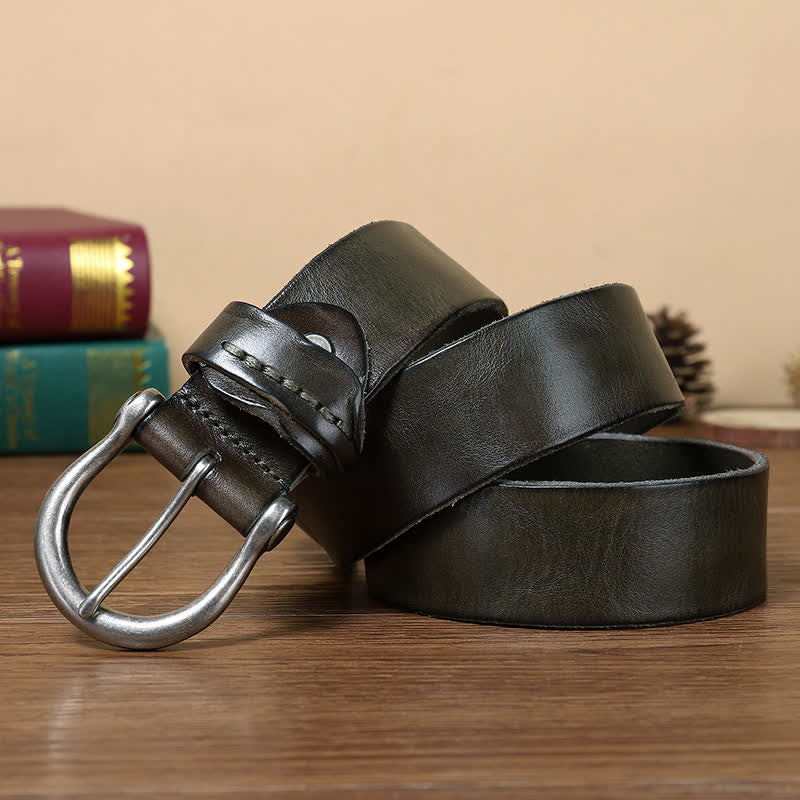 Vielseitiger, modischer, schlichter Gürtel aus Distressed-Leder