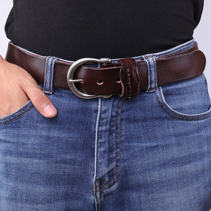Vielseitiger, modischer, schlichter Gürtel aus Distressed-Leder