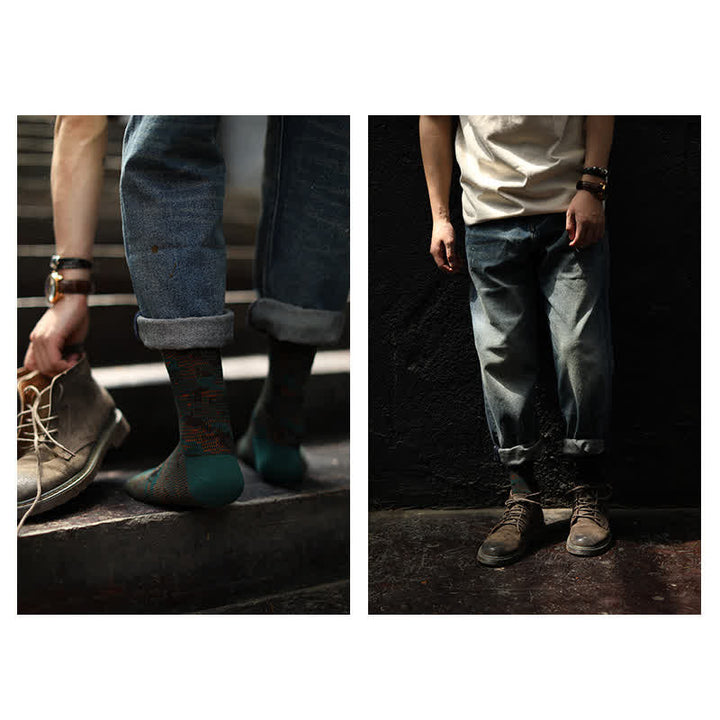 Crew-Socken aus Baumwolle in verschiedenen Farben im Freizeitstil