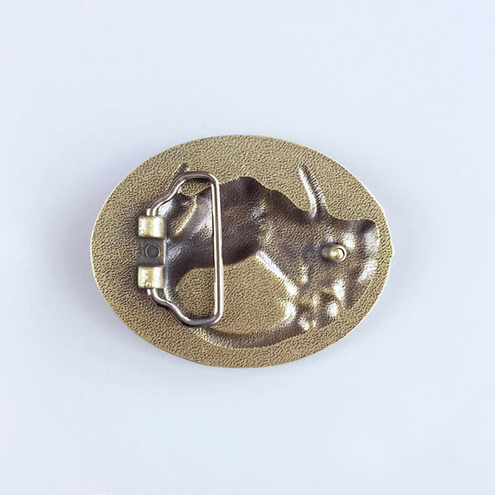DIY Ledergürtel für Herren mit bronzefarbener Hufeisenschnalle
