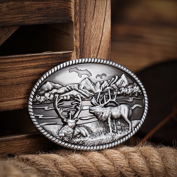 DIY Ledergürtel für Herren mit Wildwild-Deers-Schnalle im Western-Stil