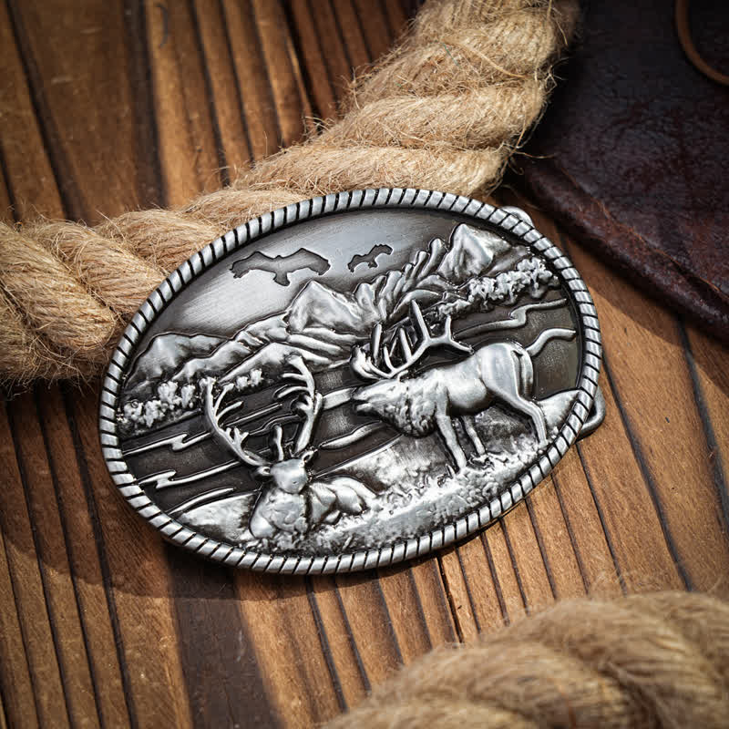 DIY Ledergürtel für Herren mit Wildwild-Deers-Schnalle im Western-Stil