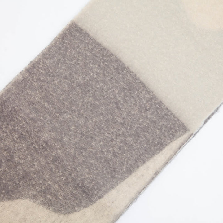 Unisex Schal mit Quastenmuster und abstraktem Muster