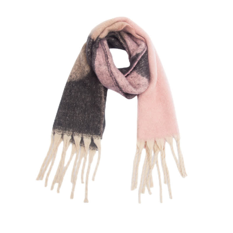 Unisex Schal mit Quastenmuster und abstraktem Muster