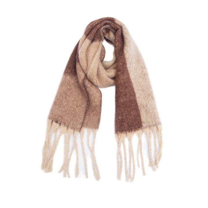 Unisex Schal mit Quastenmuster und abstraktem Muster