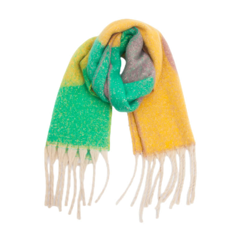 Unisex Schal mit Quastenmuster und abstraktem Muster