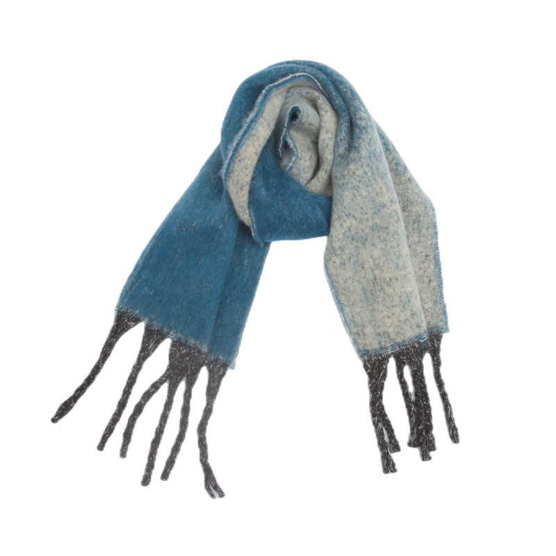 Unisex Schal mit Farbverlauf und Quasten für kaltes Wetter