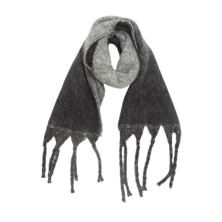 Unisex Schal mit Farbverlauf und Quasten für kaltes Wetter