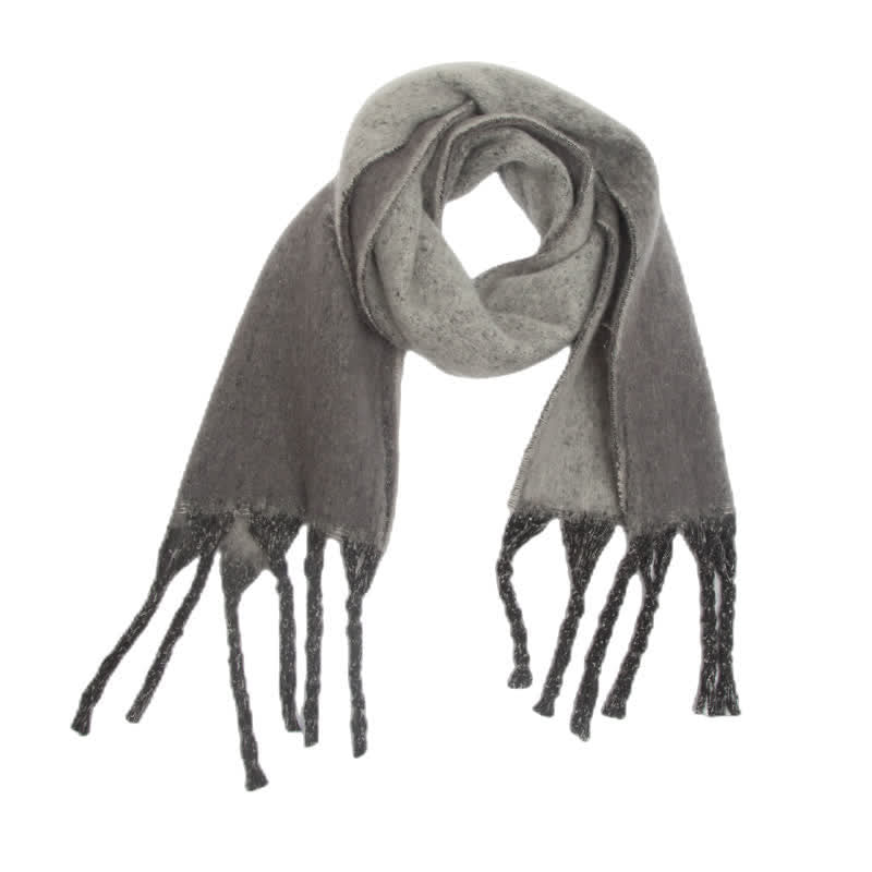 Unisex Schal mit Farbverlauf und Quasten für kaltes Wetter