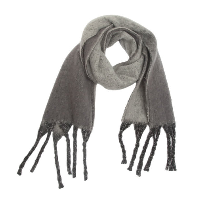 Unisex Schal mit Farbverlauf und Quasten für kaltes Wetter