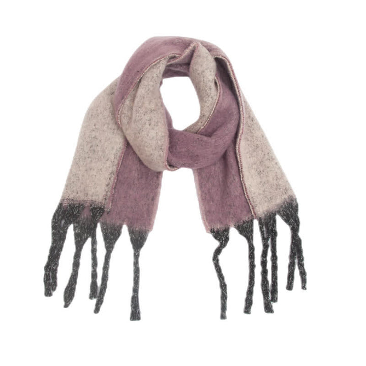Unisex Schal mit Farbverlauf und Quasten für kaltes Wetter