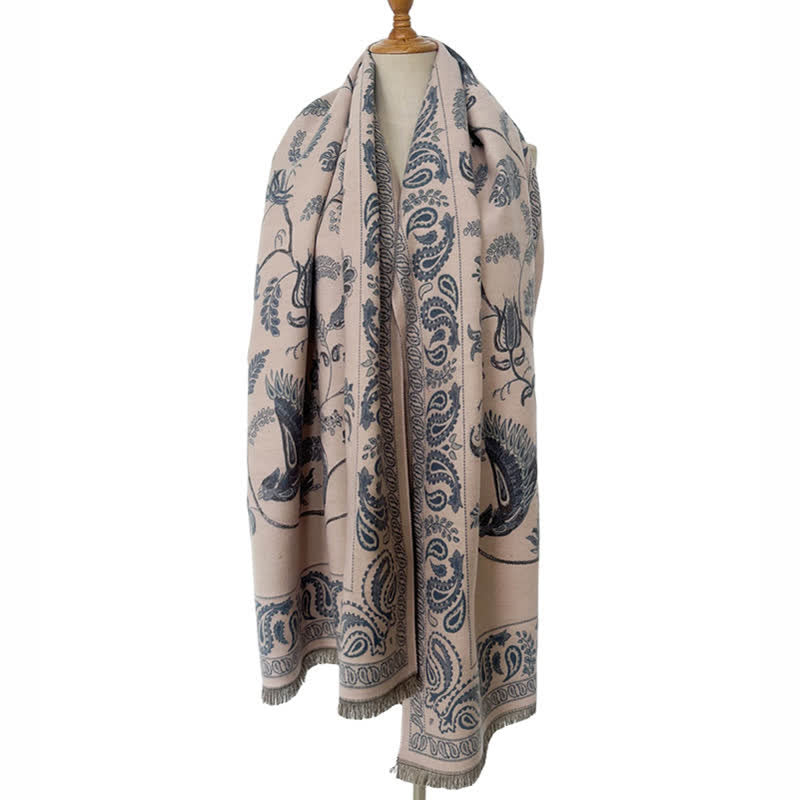 Unisex Elegance Paisley Muster mit fliegenden Vögeln Schal