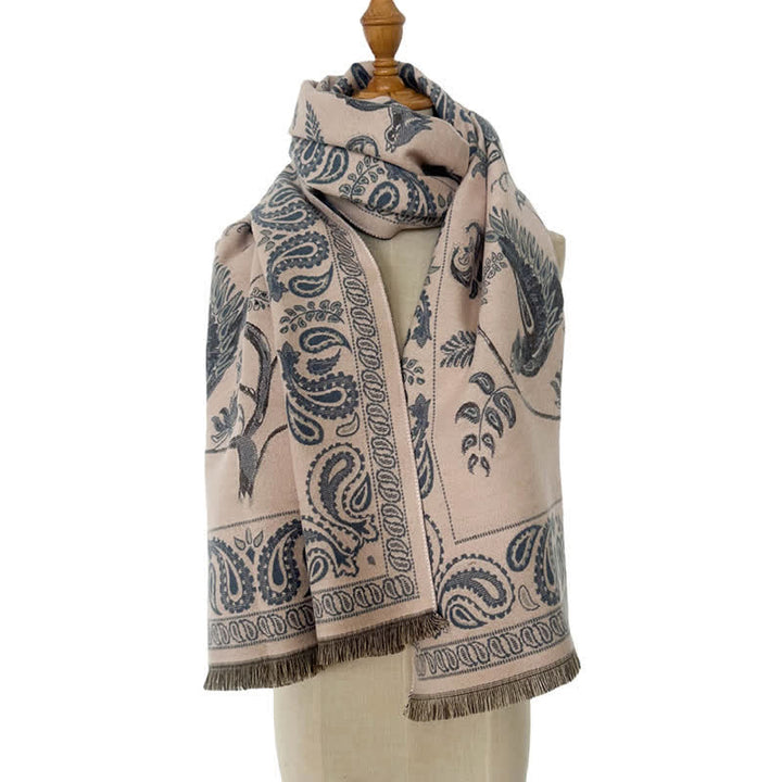 Unisex Elegance Paisley Muster mit fliegenden Vögeln Schal