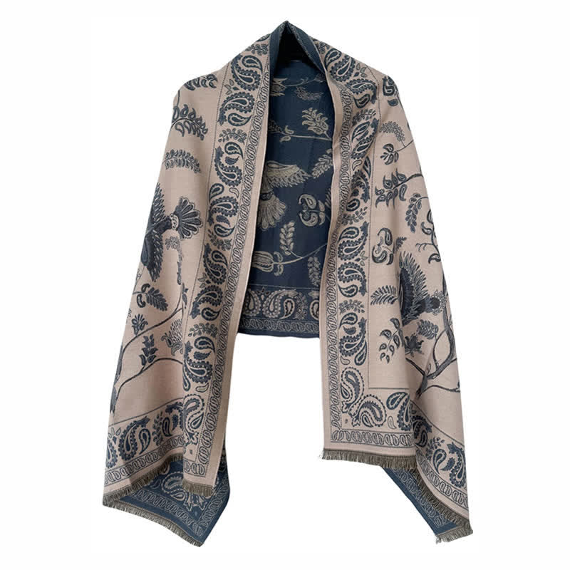 Unisex Elegance Paisley Muster mit fliegenden Vögeln Schal